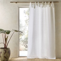 Штора 100 лен с завязками Colin 140 x 220 см белый AM.PM  фото, kupilegko.ru